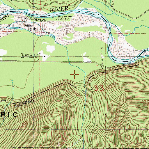 Topographic Map of Fletcher Canyon, WA