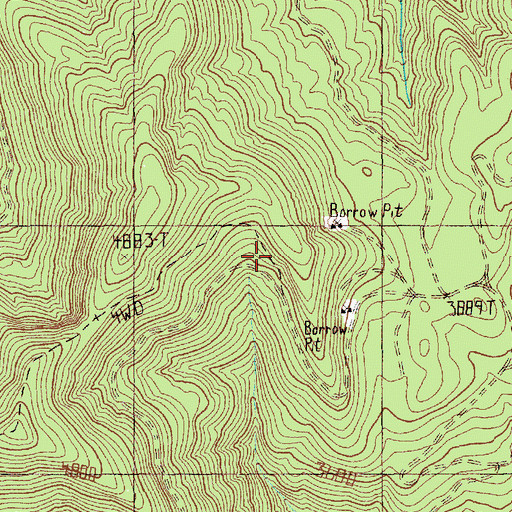 Topographic Map of Flip-O-Way Trail, WA