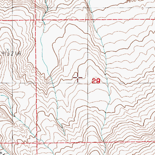 Topographic Map of Floating Island Lava Flow, WA