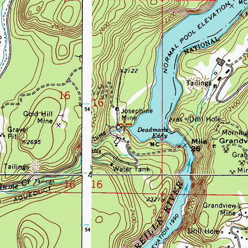 Topographic Map of Flume Creek, WA