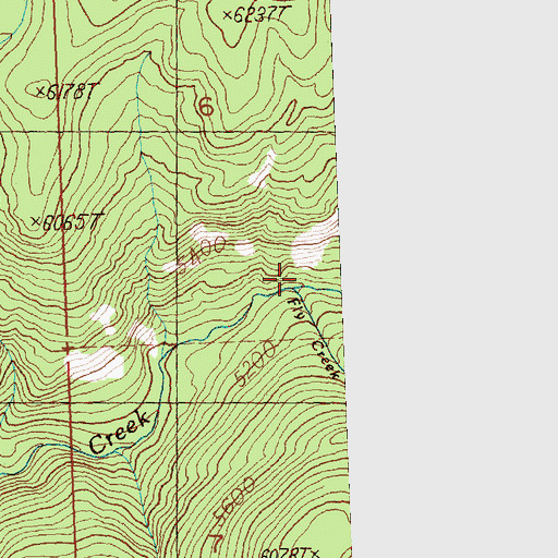 Topographic Map of Fly Creek, WA