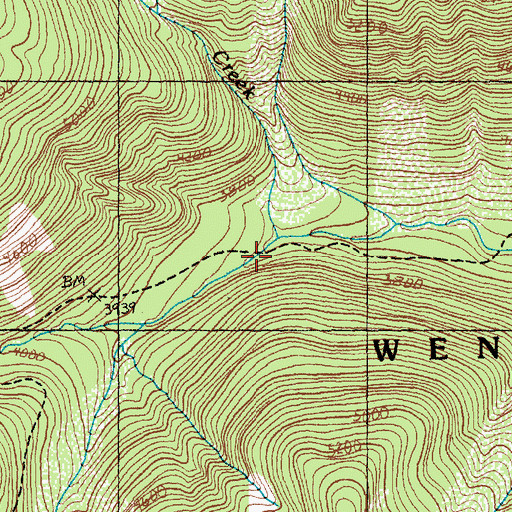 Topographic Map of Foam Creek, WA