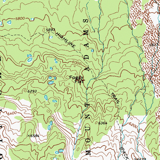 Topographic Map of Foggy Flat, WA