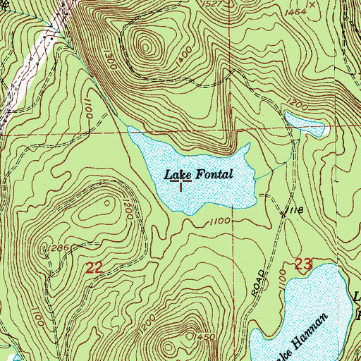 Topographic Map of Lake Fontal, WA