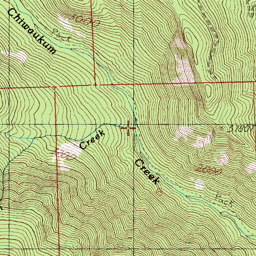 Topographic Map of Foolhen Creek, WA