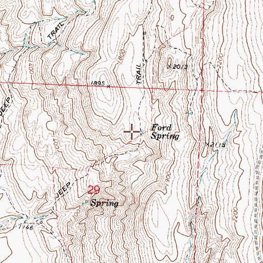 Topographic Map of Ford Spring, WA