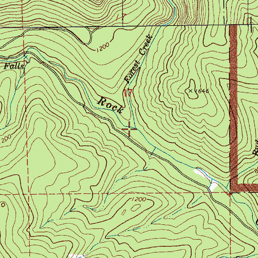 Topographic Map of Forest Creek, WA
