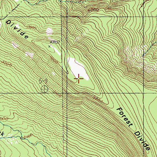 Topographic Map of Forest Divide, WA