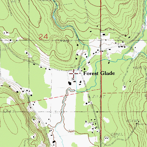 Topographic Map of Forest Glade, WA