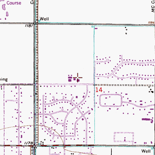 Topographic Map of C I Waggoner Elementary School, AZ