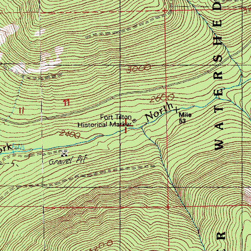 Topographic Map of Fort Tilton Historical Marker, WA