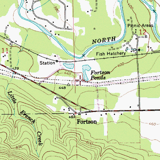 Topographic Map of Fortson Ponds, WA
