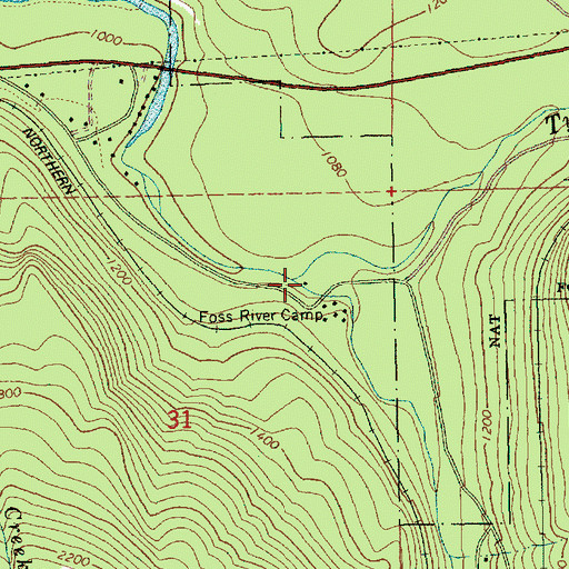 Topographic Map of Foss River, WA