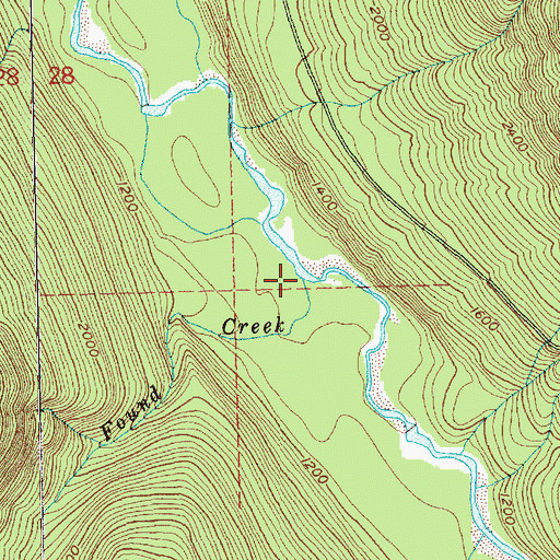 Topographic Map of Found Creek, WA