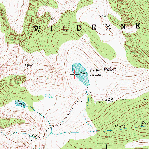 Topographic Map of Four Point Lake, WA