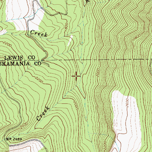 Topographic Map of Fourmile Creek, WA