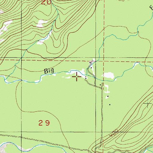 Topographic Map of Fox Creek, WA