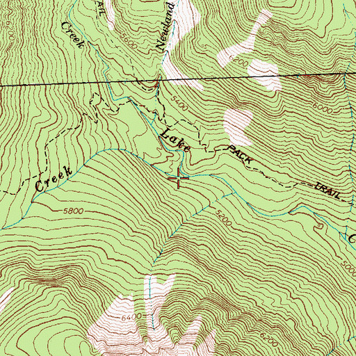 Topographic Map of Fox Creek, WA