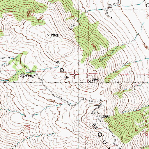 Topographic Map of Fox Mountain, WA