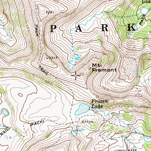Topographic Map of Mount Fremont, WA
