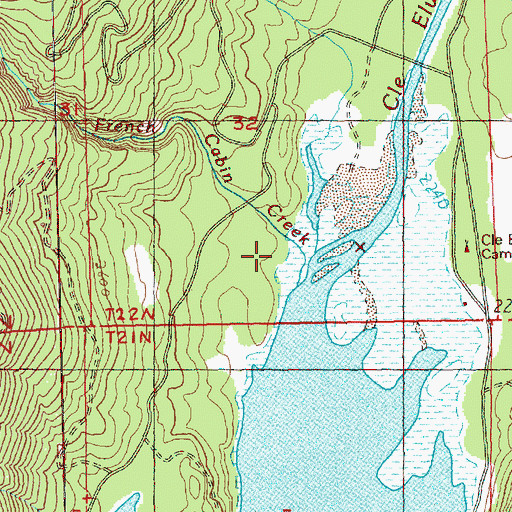 Topographic Map of French Cabin Creek, WA