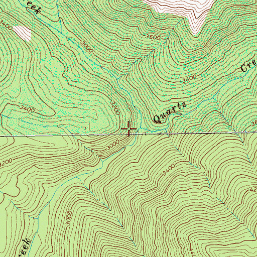 Topographic Map of French Creek, WA