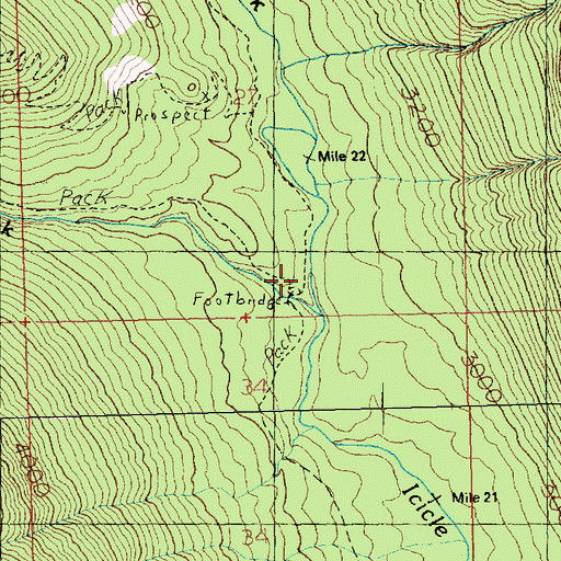 Topographic Map of French Creek Campground, WA