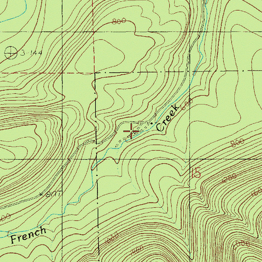Topographic Map of French Creek Forest Camp, WA