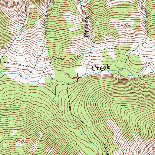 Topographic Map of Frisco Creek, WA