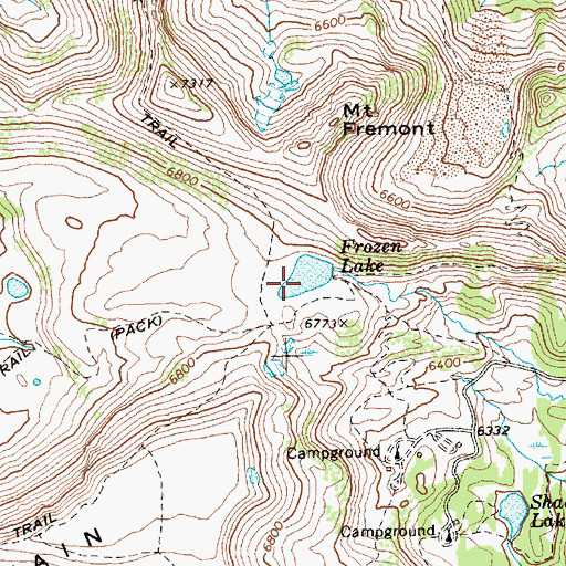 Topographic Map of Frozen Lake, WA