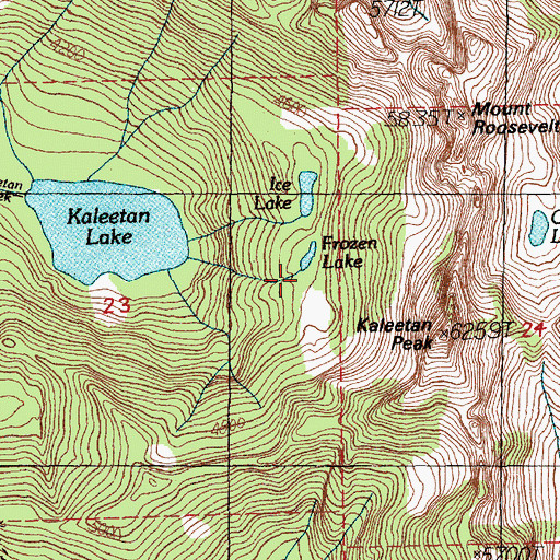 Topographic Map of Frozen Lake, WA