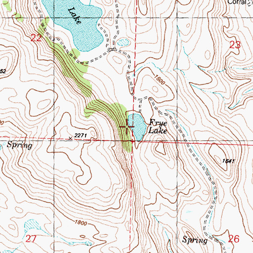 Topographic Map of Frye Lake, WA