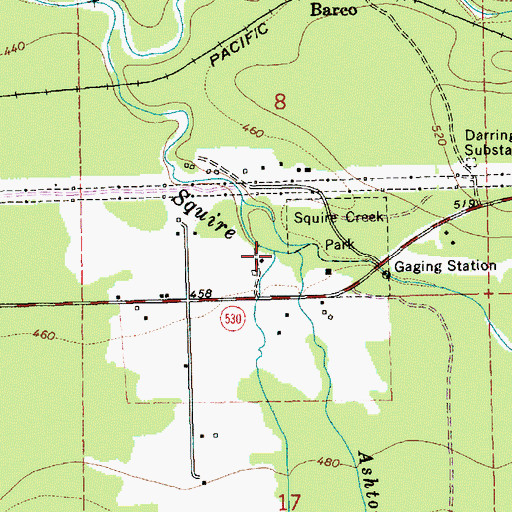 Topographic Map of Furland Creek, WA