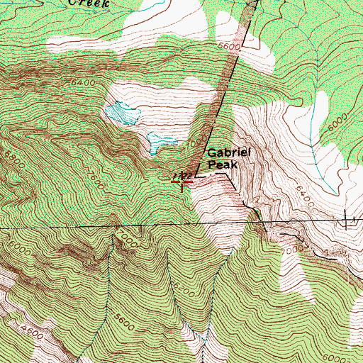 Topographic Map of Gabriel Peak, WA
