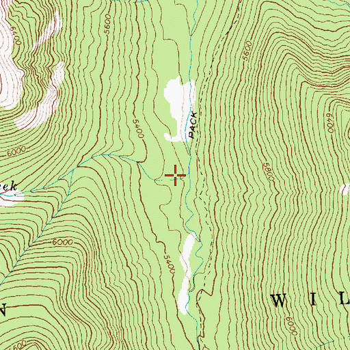 Topographic Map of Gabril Creek, WA