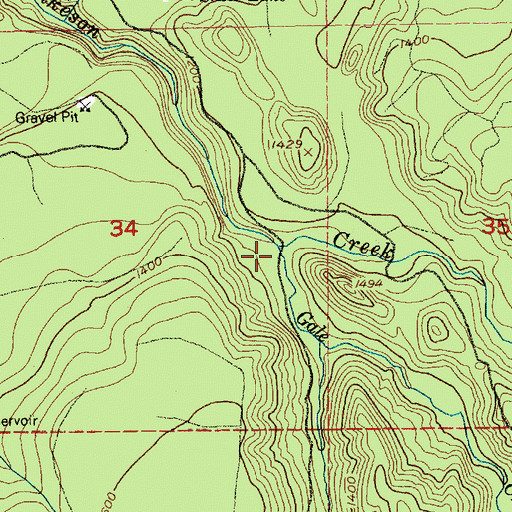 Topographic Map of Gale Creek, WA