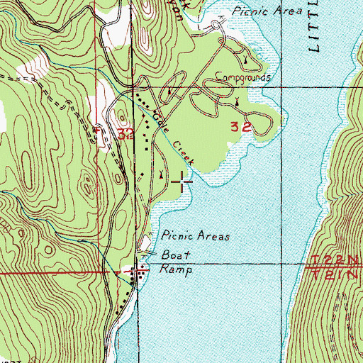 Topographic Map of Gale Creek, WA