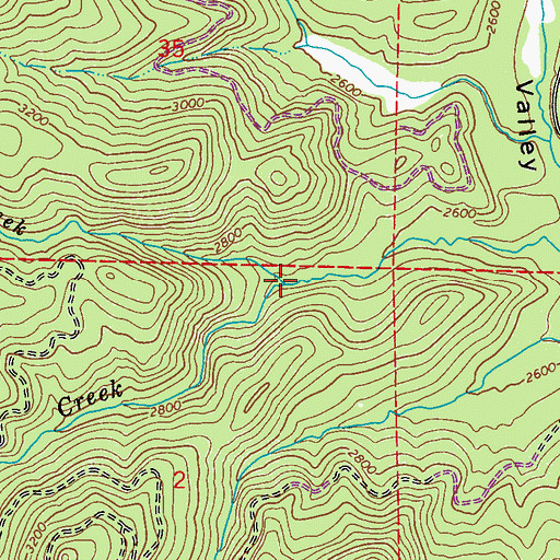 Topographic Map of Galena Creek, WA