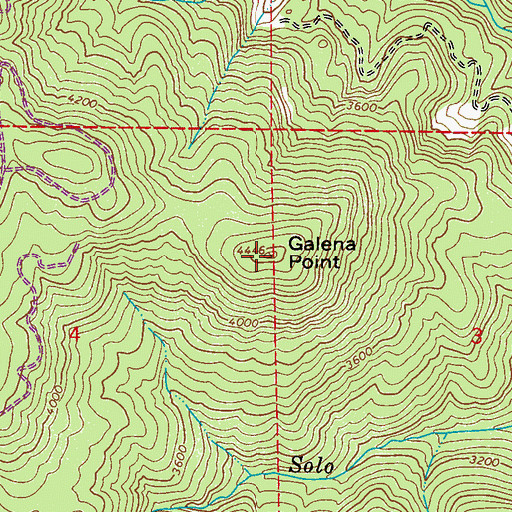 Topographic Map of Galena Point, WA