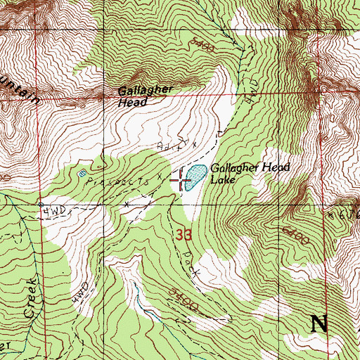 Topographic Map of Gallaher Head Lake, WA