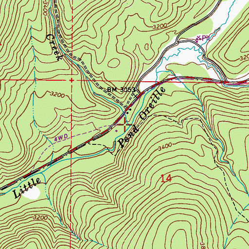 Topographic Map of Gap Creek, WA