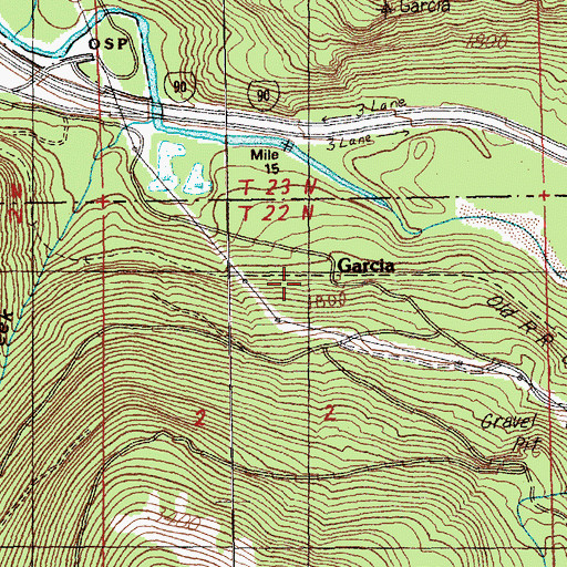 Topographic Map of Garcia, WA