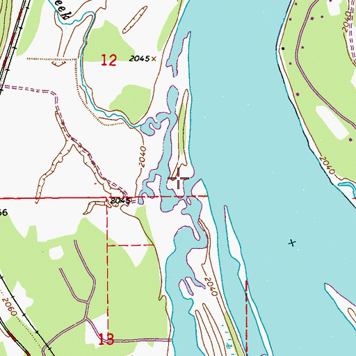 Topographic Map of Gardiner Creek, WA