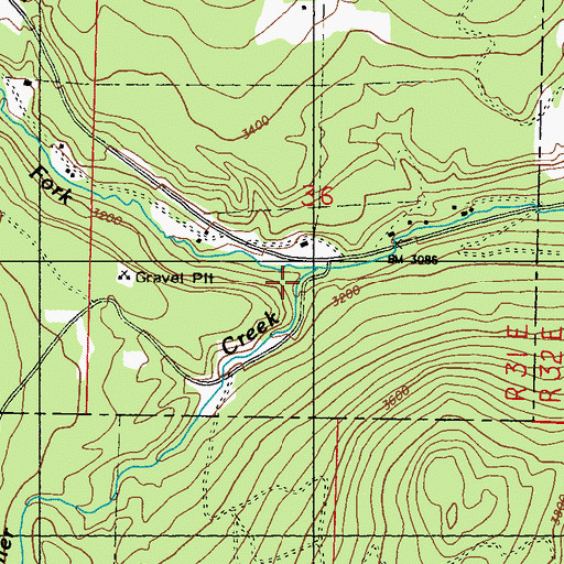 Topographic Map of Gardner Creek, WA