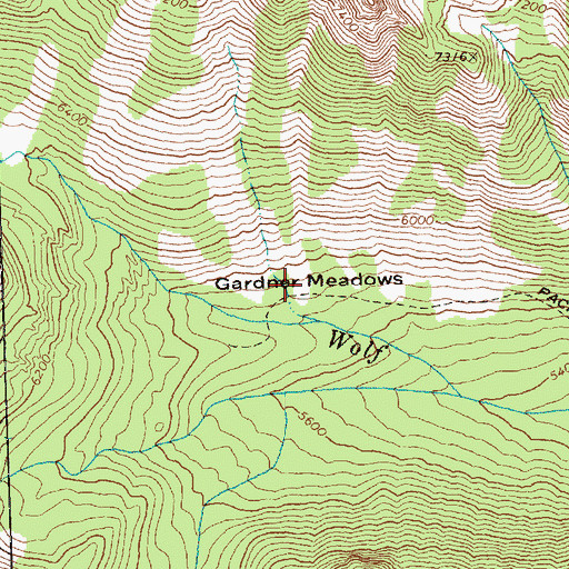 Topographic Map of Gardner Meadows, WA