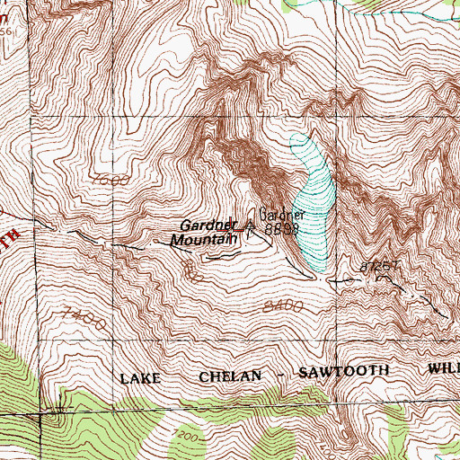 Topographic Map of Gardner Mountain, WA