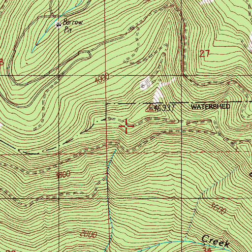Topographic Map of Gardner Mountain Trail, WA