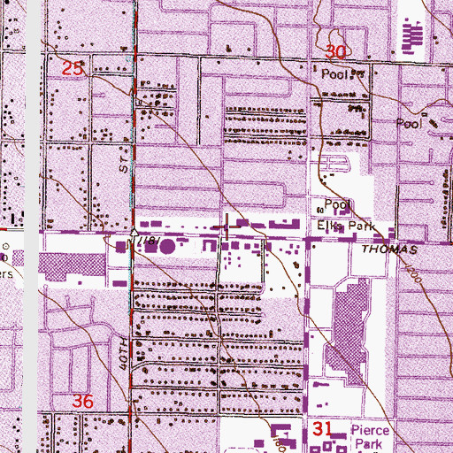Topographic Map of Wagon Wheel Shopping Center, AZ