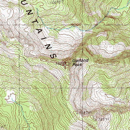 Topographic Map of Garland Peak, WA