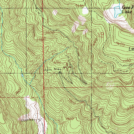 Topographic Map of Gee Point Trail, WA